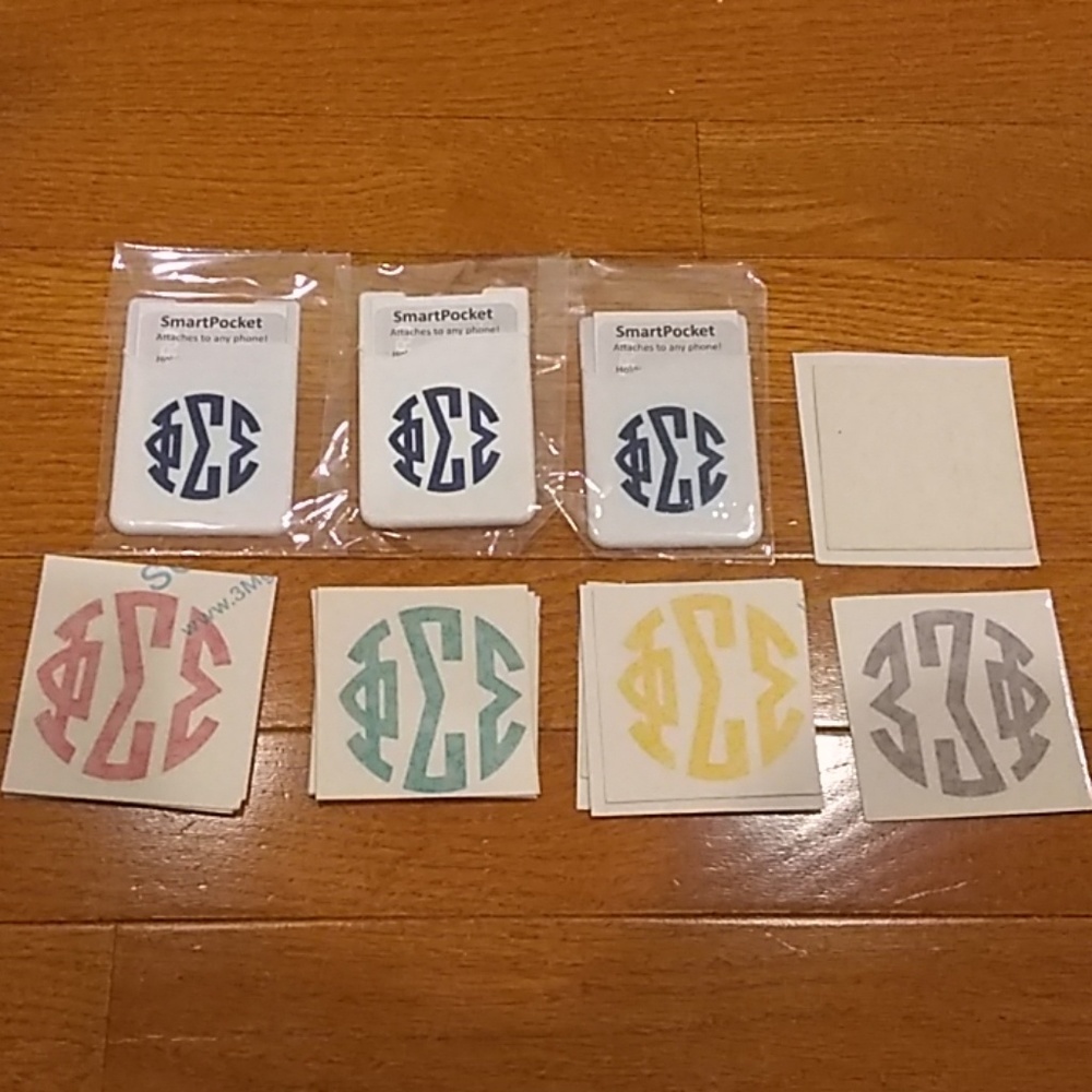 Phi Sigma Sigma- phone wallets and decals